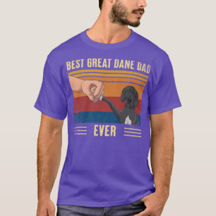 Mens Vintage Best Great Dane Dad Ever Fist Bump Do T-shirt