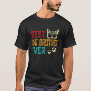 Mens vintage beste kat broer ooit familie huisdier t-shirt