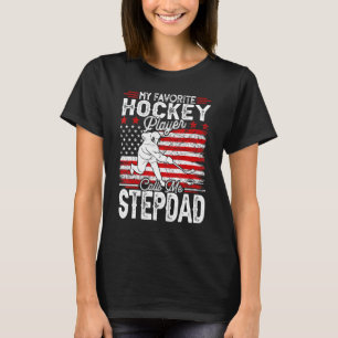 Mens Vintage My Favorite Hockey Player Calls me St T-shirt