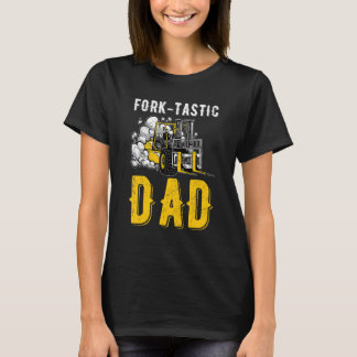 Mens Vork Fantastische Vader Vorkheftruck Bestuurd T-shirt