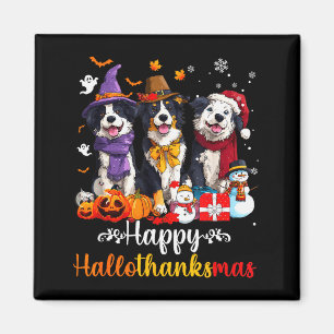 Mens Vrouw Border Collie Hond Kerstmis Halloween Magneet