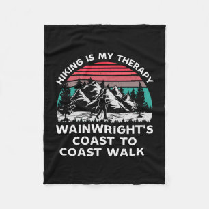 Mens wainwright's kust wandelen is therapie buiten fleece deken