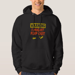 Mens Warnung ik kan flippen Retro Pinball arcade Hoodie