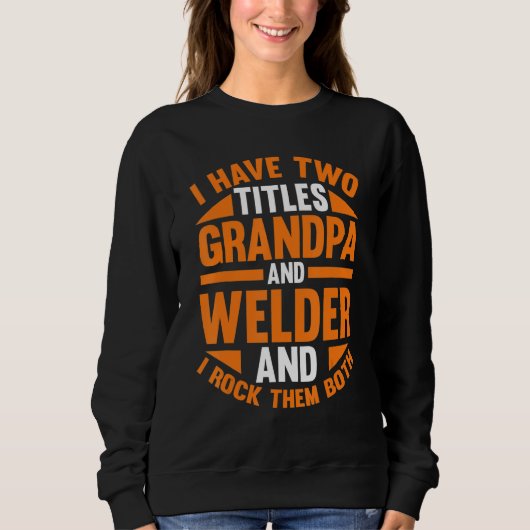 Mens Welding Grandpa Welder Trui (Voorkant)
