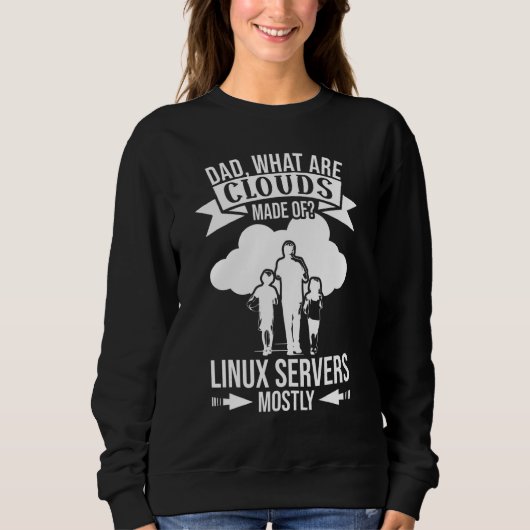 Mens What Are Clouds Made Of Linux Cloud Computin Trui (Voorkant)