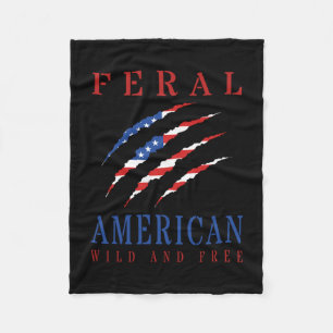 Mens wilde Amerikaanse wilde en patriotische Ameri Fleece Deken