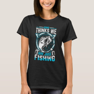 Mens Ze Denkt Dat We Gewoon Vissen T-Shirt Voor Vi