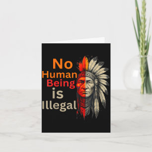 Mens zijn illegale inheemse Amerikanen vintage Kaart