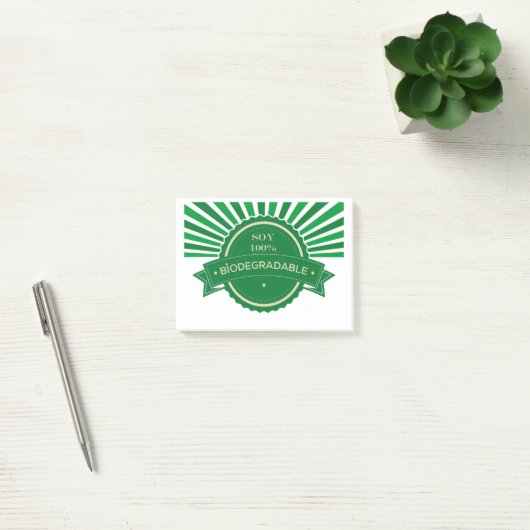 Mensaje Soy 100% Biodegradable Post-it® Notes (Kantoor)