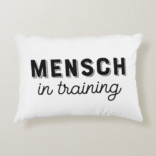 Mensch in Training Nursery Accent Kussen (Voorkant)