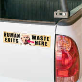 Menselijk afval bestaat hier bumpersticker (Op Truck)