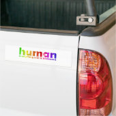 Menselijk - Al het andere is irrelevant Bumpersticker (Op Truck)
