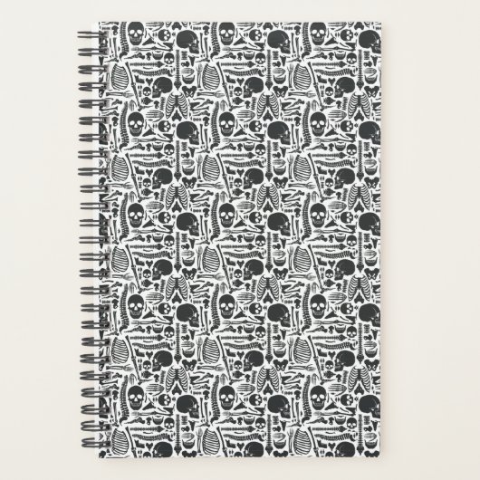 Menselijk anatomiestelsel Skeleton Patroon Planner (Voorkant)