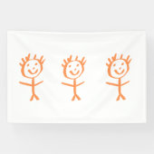 menselijk beeldje spandoek (Horizontaal)