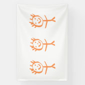 menselijk beeldje spandoek (Verticaal)