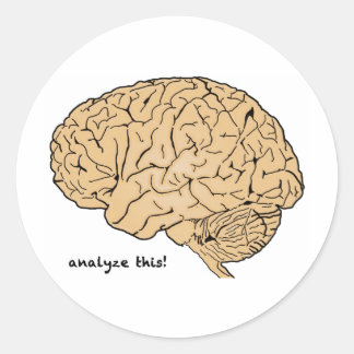 Menselijk brein: Analyseer dit! Ronde Sticker