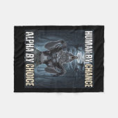 Menselijk door toeval Alpha door keuze Cool Funny Fleece Deken (Voorkant (Horizontaal))