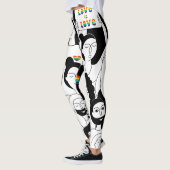 Menselijk gezicht Liefde Leggings (Links)