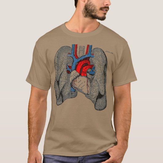 Menselijk hart longen medische anatomie Humaan T-shirt (Voorkant)