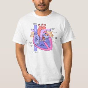 Menselijk hart t-shirt