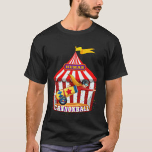 Menselijk Kanonskogel Circus Personeel Vintage Ker T-shirt