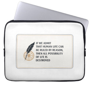 Menselijk Leven en Rede Typografie Laptop Sleeve