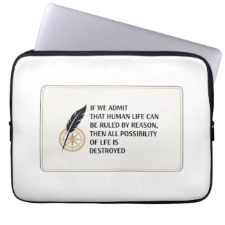 Menselijk Leven en Rede Typografie Laptop Sleeve
