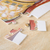 Menselijk lichaamsmodel met organen geïsoleerd op  legpuzzel (Zijkant)