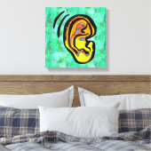 menselijk oor canvas afdruk (Insitu (Slaapkamer))