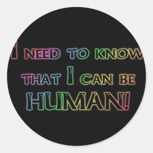 menselijk ronde sticker
