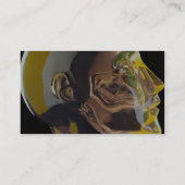 Menselijk schedelmodel in glas visitekaartje (Achterkant)