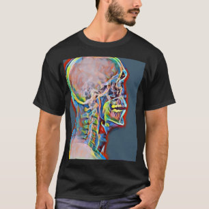 Menselijk skelet Abstracte Anatomie originele kuns T-shirt