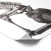 Menselijk skelet Sitting Anatomie science Art Poster (Hoek)