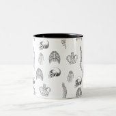 Menselijk skeletpatroon Mok (Center)