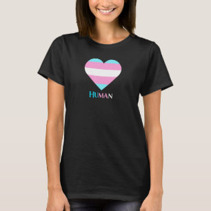 Menselijk transgender hartontwerp t-shirt