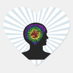 menselijk verstand hart sticker