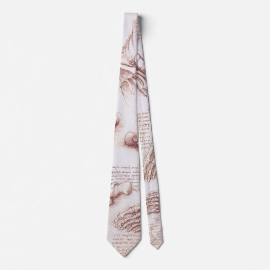 Menselijke anatomie Botten van Leonardo da Vinci Stropdas (Voorkant)