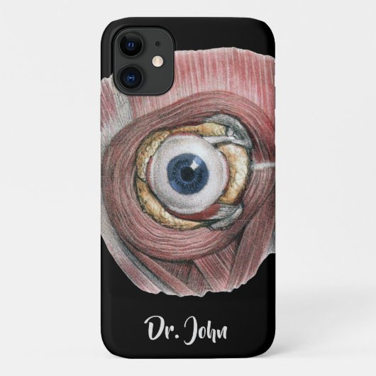  menselijke anatomie, Eyeball Eye met spieren Case-Mate iPhone Case (Achterkant)