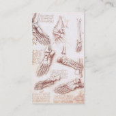 Menselijke anatomie, Feet Skeletten van Leonardo d Visitekaartje (Achterkant)