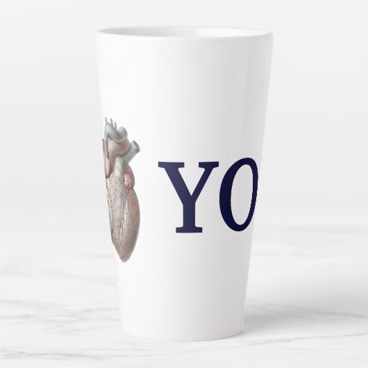 menselijke anatomie, ik hou van je latte mok (Voorkant)