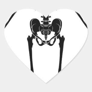 Menselijke anatomie skelet hart sticker