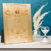 Menselijke anatomie, Vitruvian Man van Leonardo da Fotoplaat (Zijkant)