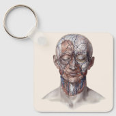  menselijke anatomiewetenschap, hoofd Throat Nose Sleutelhanger (Voorkant)