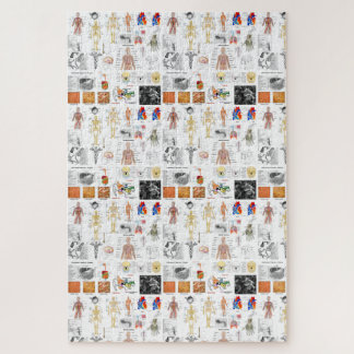 Menselijke anatomische medische kaart legpuzzel