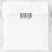 Menselijke barcode scant echt! ronde sticker (Tas)