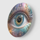 Menselijke Blauwe Oogbal Fractal Kunst, Grote Klok (Hoek)