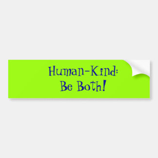 Menselijke Bumpersticker