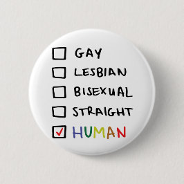 Menselijke checklist ronde button 5,7 cm