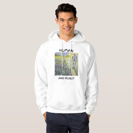 Menselijke en Robot Hoodie (Voorkant volledig)