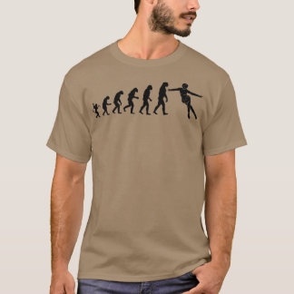 Menselijke evolutie in schaatsen t-shirt